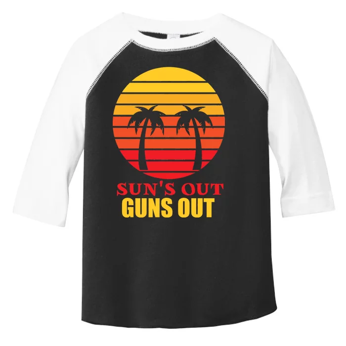 Sun's Out Guns Out Summer Party Toddler Fine Jersey T-Shirt