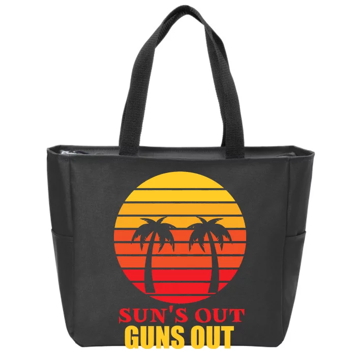 Sun's Out Guns Out Summer Party Zip Tote Bag