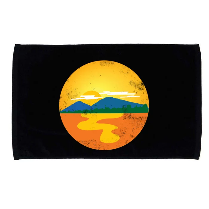 Sunset And Mountains Microfiber Hand Towel