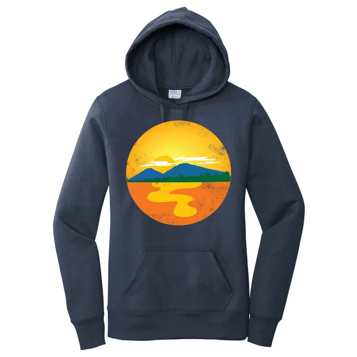 Sunset And Mountains Women's Pullover Hoodie