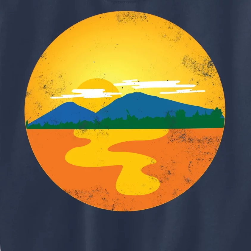 Sunset And Mountains Kids Sweatshirt