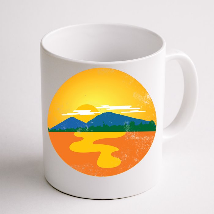 Sunset And Mountains Front & Back Coffee Mug