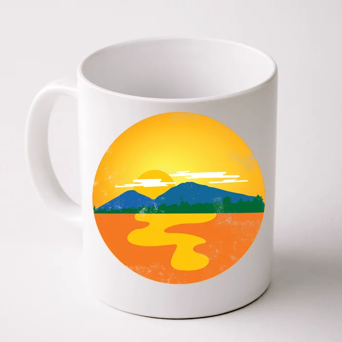 Sunset And Mountains Front & Back Coffee Mug