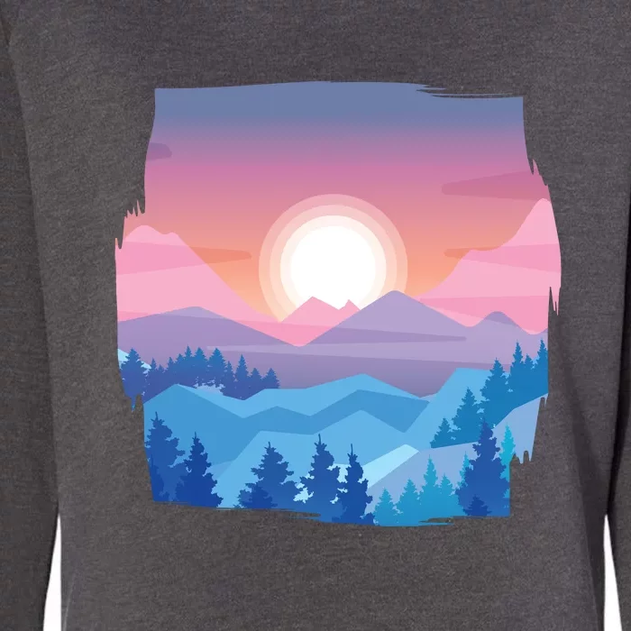 Sunset Mountain Womens California Wash Sweatshirt