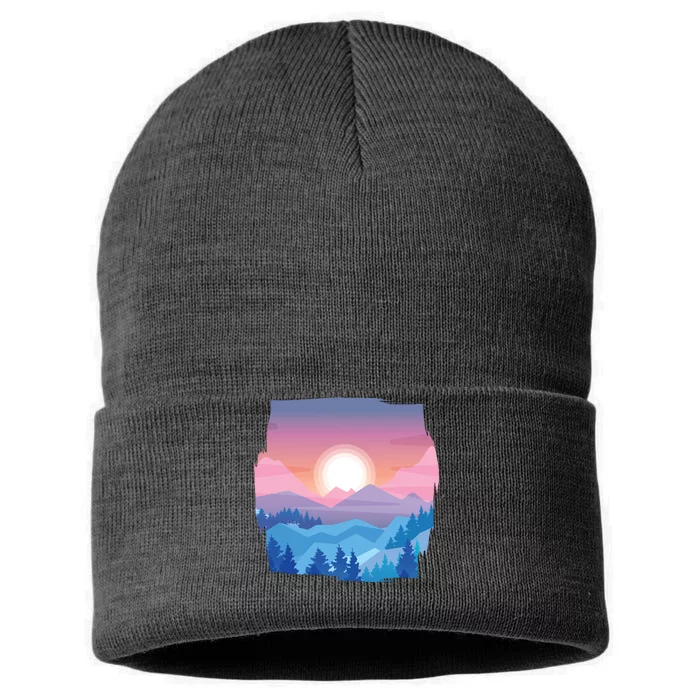 Sunset Mountain Sustainable Knit Beanie