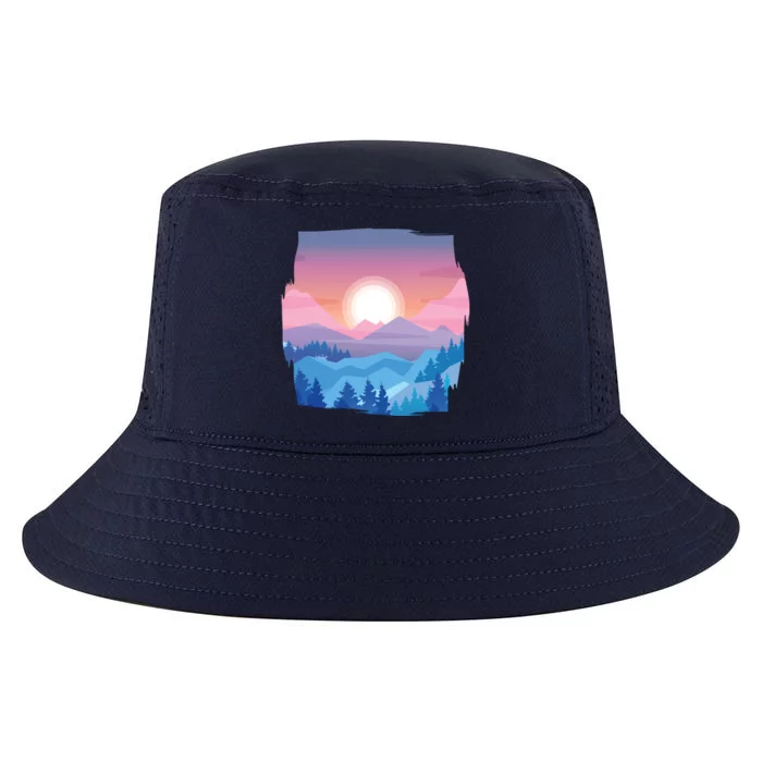 Sunset Mountain Cool Comfort Performance Bucket Hat