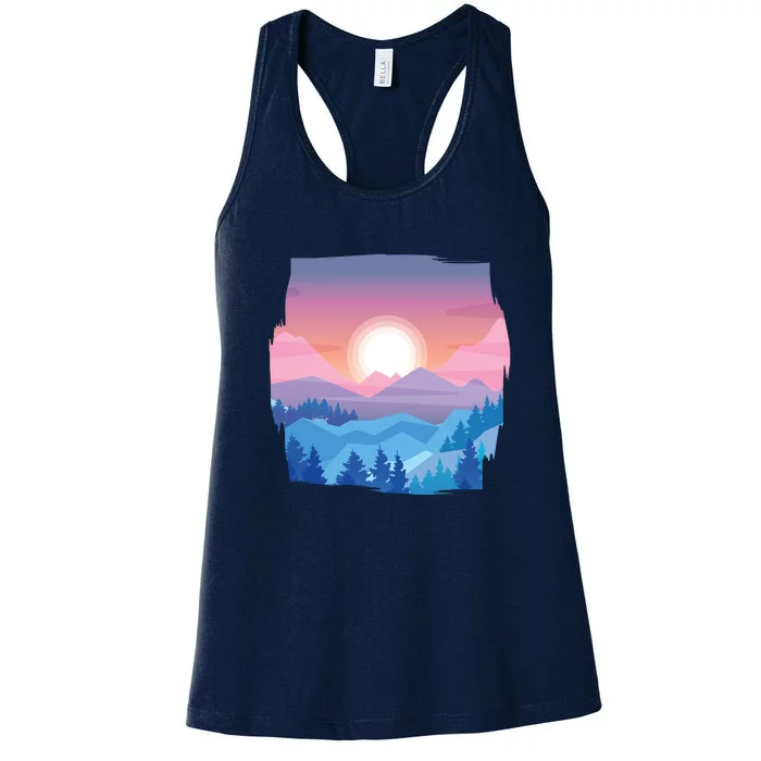 Sunset Mountain Women's Racerback Tank