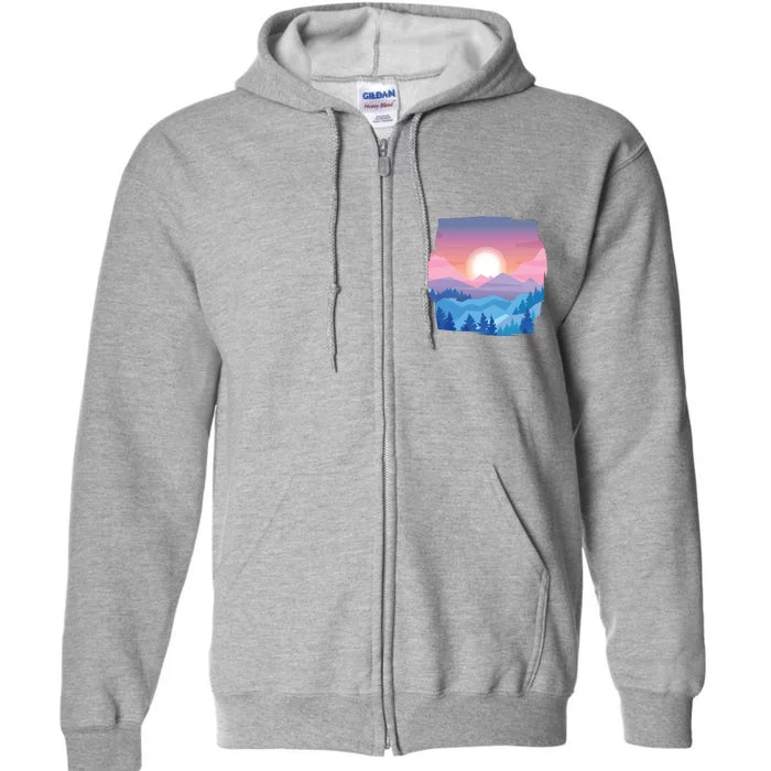 Sunset Mountain Full Zip Hoodie