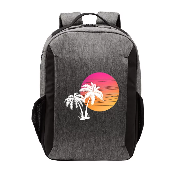 Sunset Palm Trees Vector Backpack