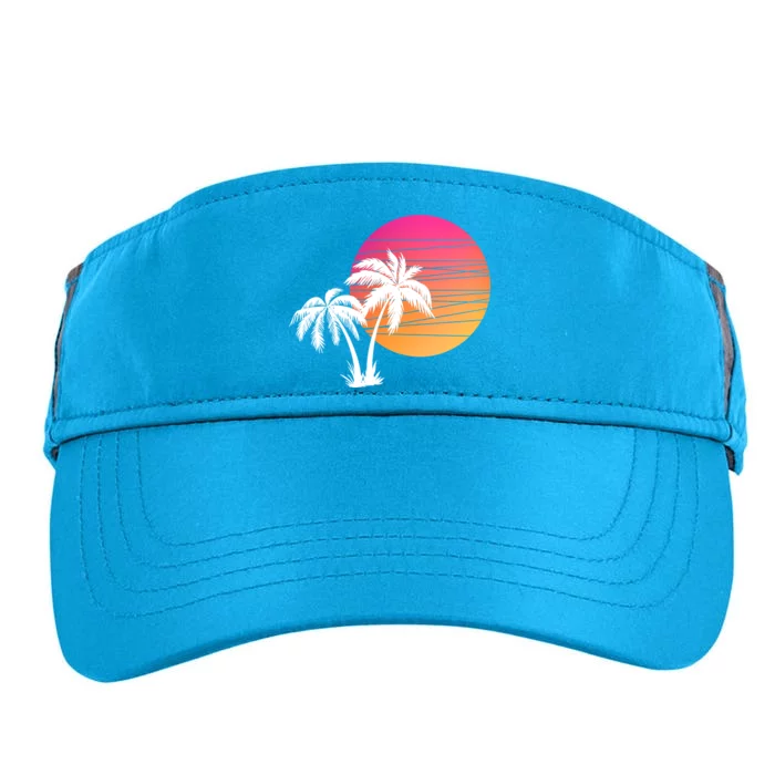 Sunset Palm Trees Adult Drive Performance Visor