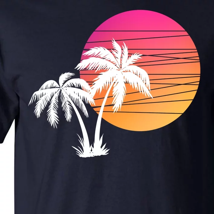 Sunset Palm Trees Tall T-Shirt