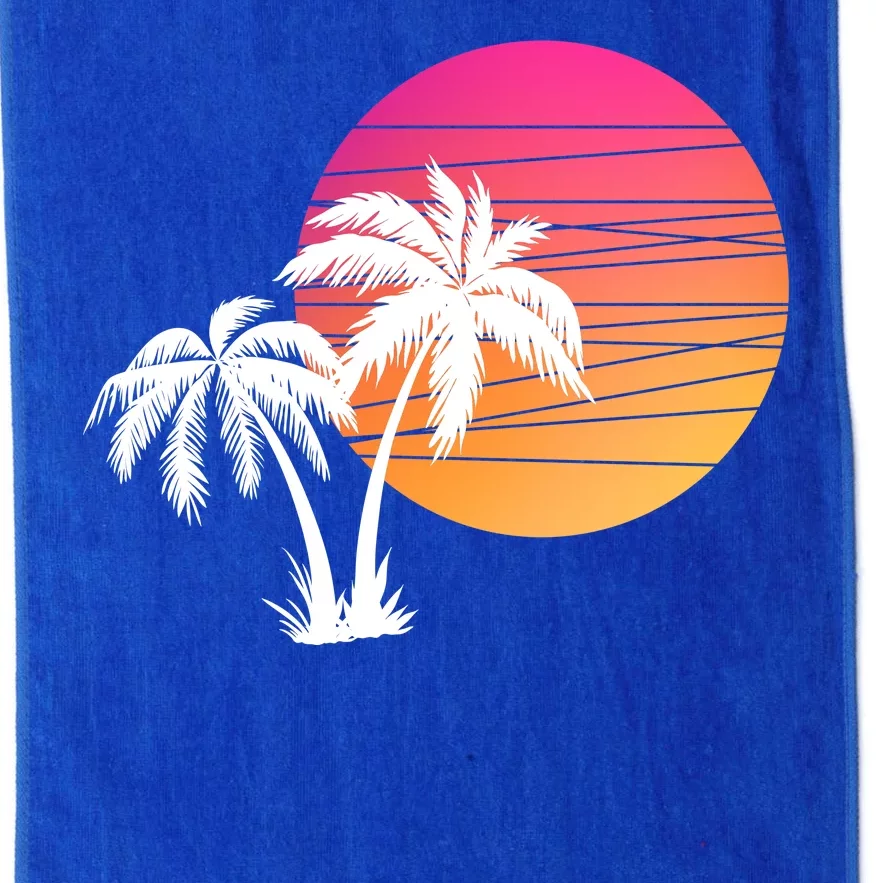 Sunset Palm Trees Platinum Collection Golf Towel