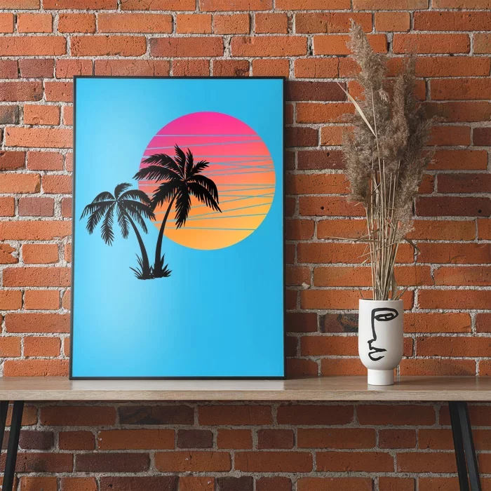 Sunset Palm Trees Poster