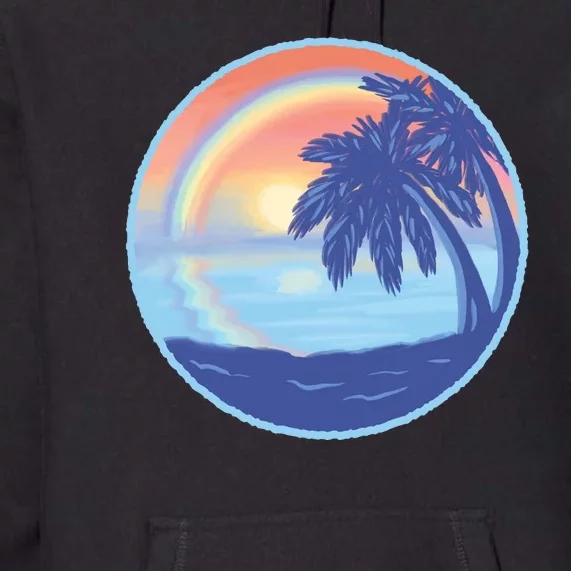 Sunset Rainbow Beach Premium Hoodie