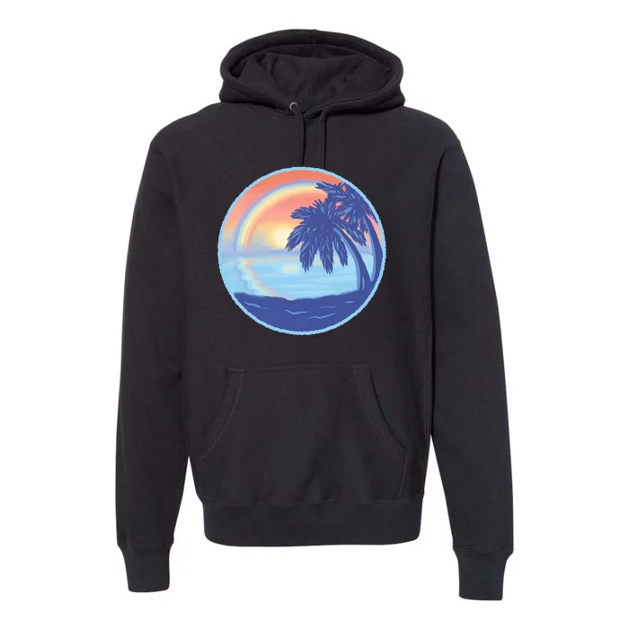 Sunset Rainbow Beach Premium Hoodie