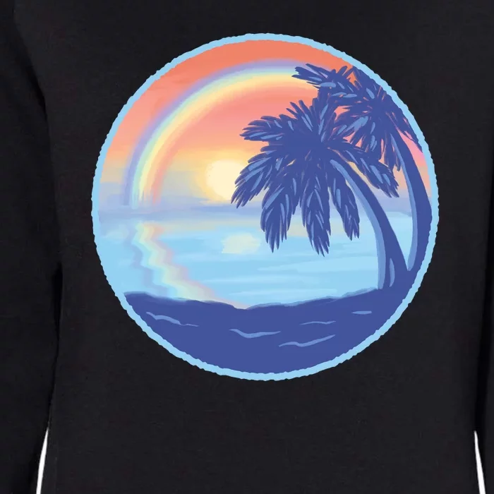 Sunset Rainbow Beach Womens California Wash Sweatshirt