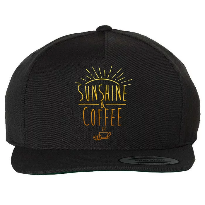 Sunshine And Coffee Wool Snapback Cap