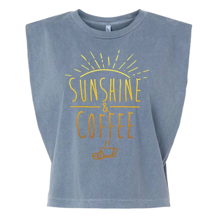 Sunshine And Coffee Garment-Dyed Women's Muscle Tee