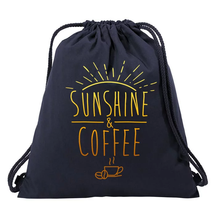 Sunshine And Coffee Drawstring Bag