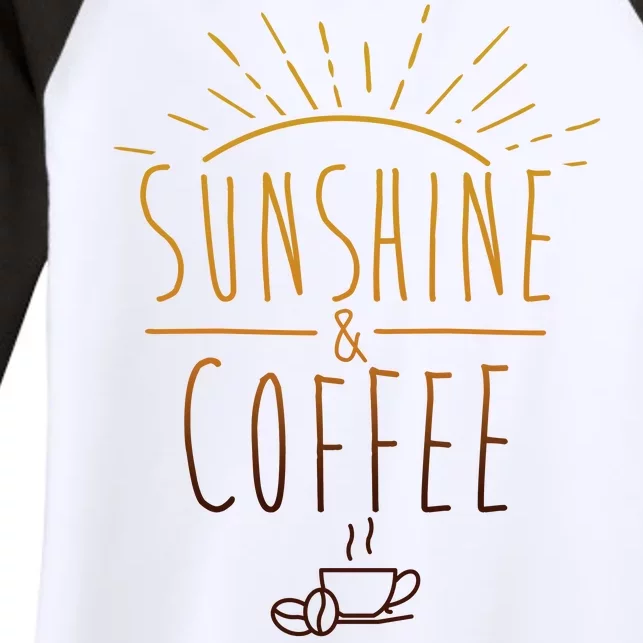 Sunshine And Coffee Women's Tri-Blend 3/4-Sleeve Raglan Shirt