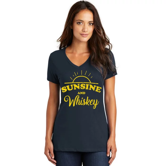 Sunshine And Whiskey Women's V-Neck T-Shirt