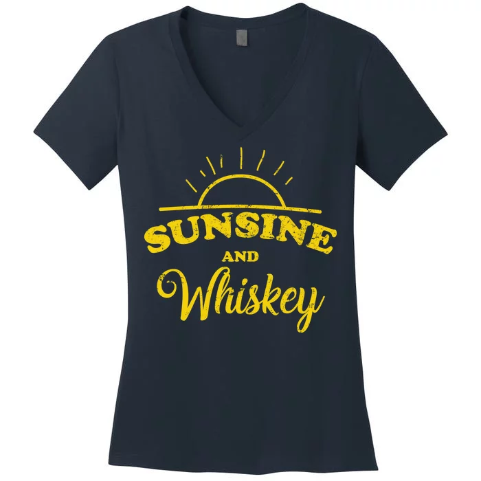 Sunshine And Whiskey Women's V-Neck T-Shirt