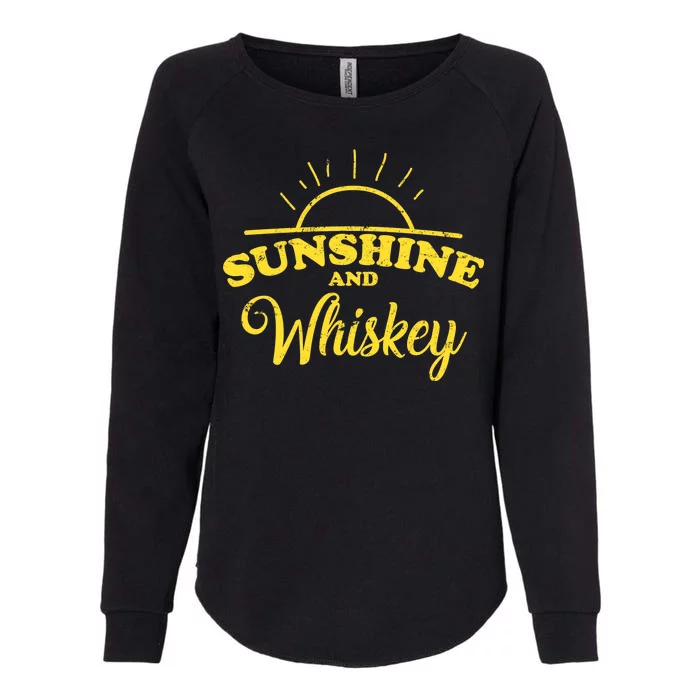 Sunshine And Whiskey Retro Summer Womens California Wash Sweatshirt