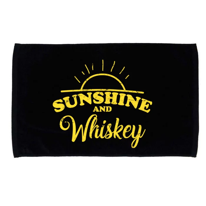 Sunshine And Whiskey Retro Summer Microfiber Hand Towel