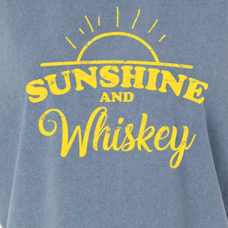 Sunshine And Whiskey Retro Summer Garment-Dyed Women's Muscle Tee