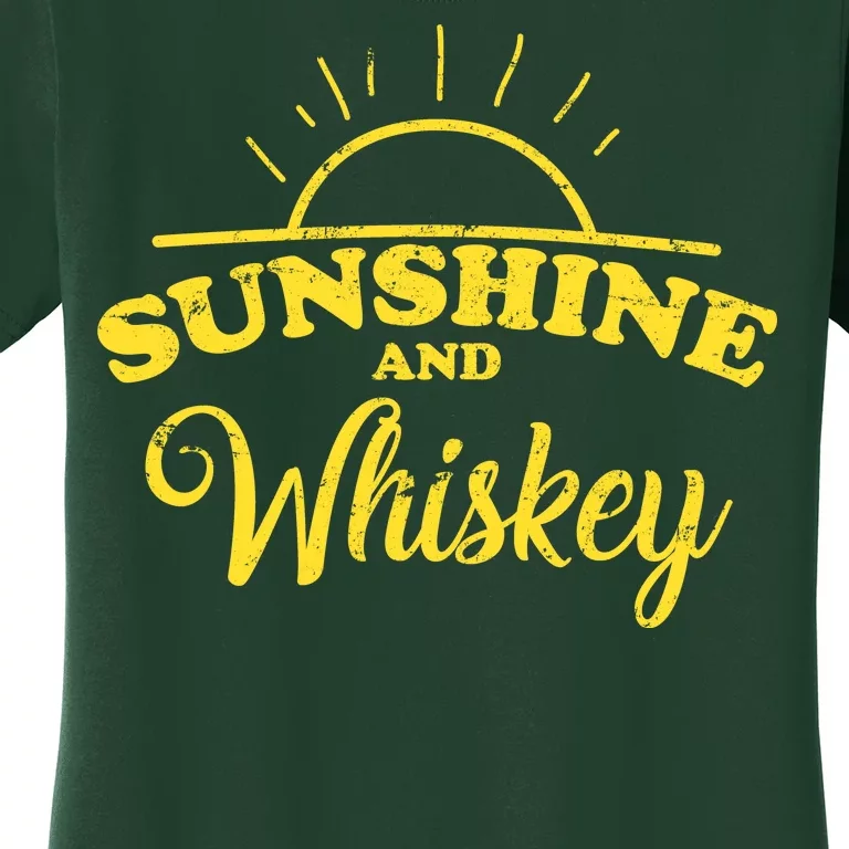 Sunshine And Whiskey Retro Summer Women's T-Shirt