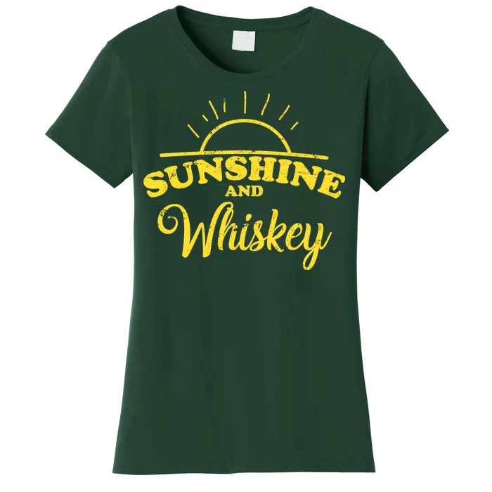 Sunshine And Whiskey Retro Summer Women's T-Shirt