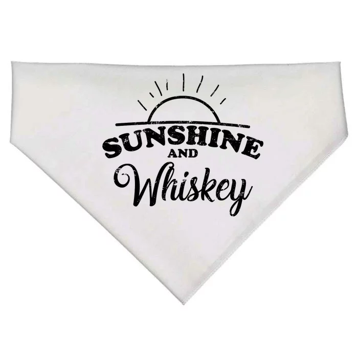 Sunshine And Whiskey Retro Summer USA-Made Doggie Bandana