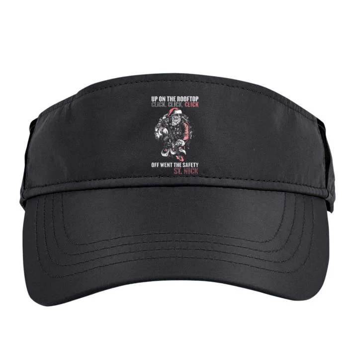 SANTA Up On The Rooftop Click Click Click Adult Drive Performance Visor