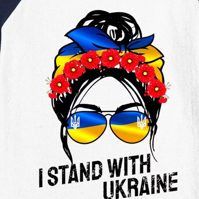 Support Ukraine Pride I Stand With Ukraine Flag Gift Baseball Sleeve Shirt