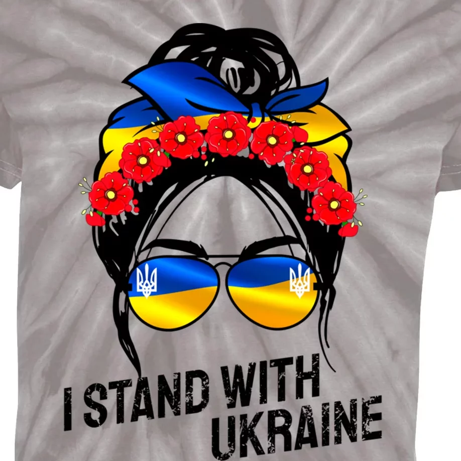 Support Ukraine Pride I Stand With Ukraine Flag Gift Kids Tie-Dye T-Shirt