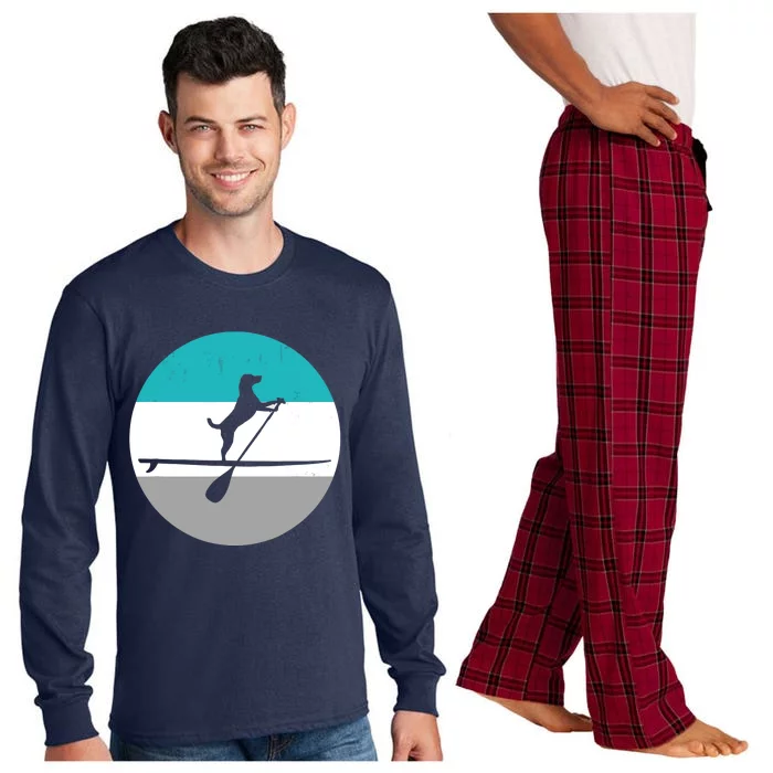 Stand Up Paddle Boarding with dog - Paddelsport SUP Board Long Sleeve Pajama Set