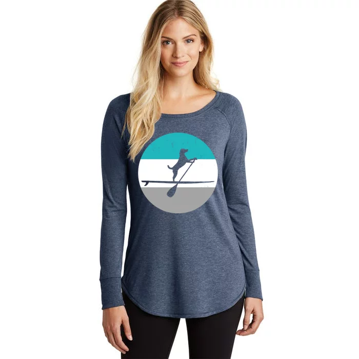 Stand Up Paddle Boarding with dog - Paddelsport SUP Board Women's Perfect Tri Tunic Long Sleeve Shirt