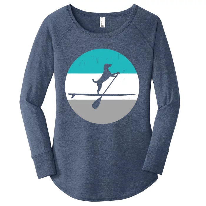 Stand Up Paddle Boarding with dog - Paddelsport SUP Board Women's Perfect Tri Tunic Long Sleeve Shirt