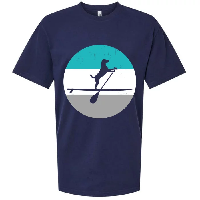 Stand Up Paddle Boarding with dog - Paddelsport SUP Board Sueded Cloud Jersey T-Shirt