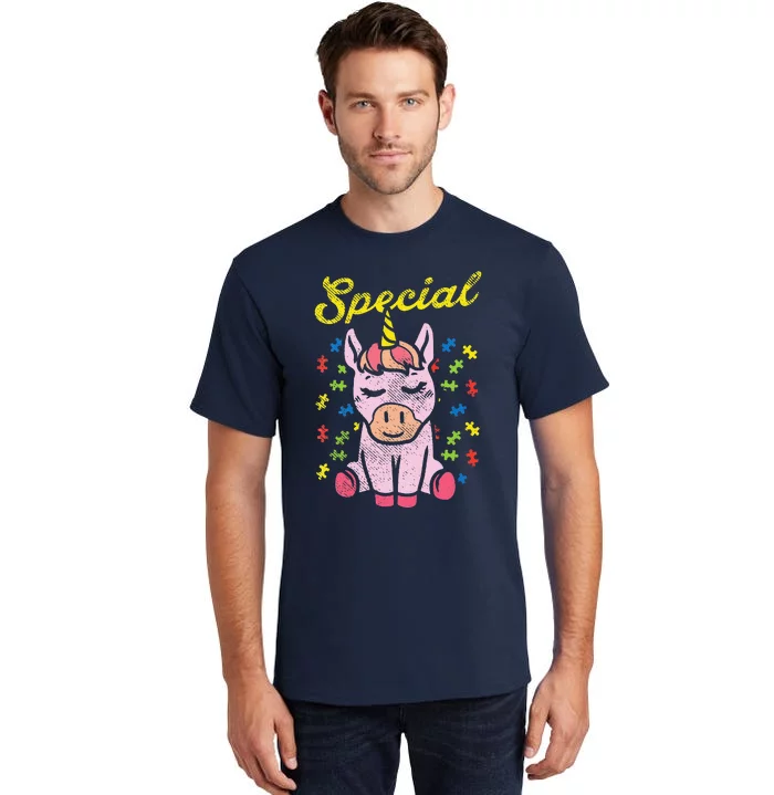 Special Unicorn Puzzle Cute Autism Awareness Tall T-Shirt