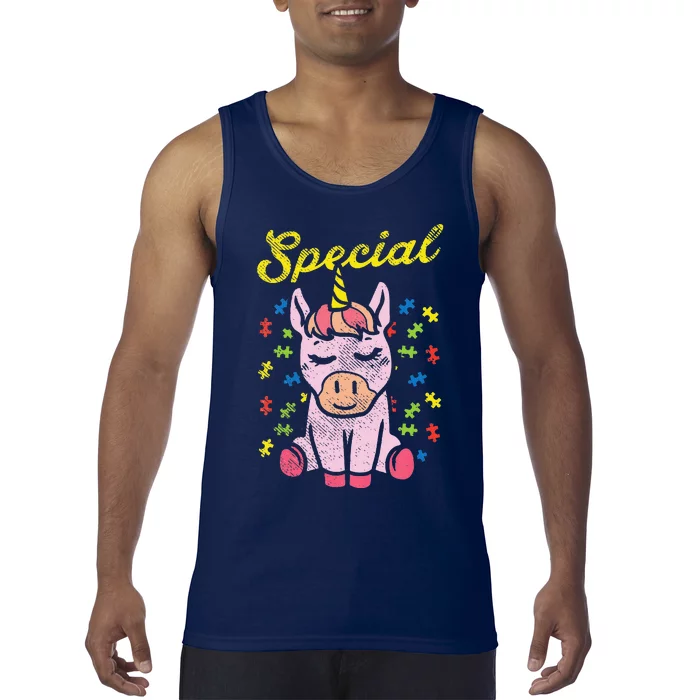 Special Unicorn Puzzle Cute Autism Awareness Tank Top