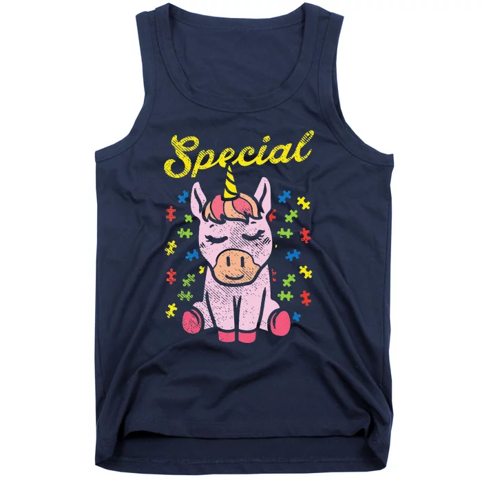 Special Unicorn Puzzle Cute Autism Awareness Tank Top