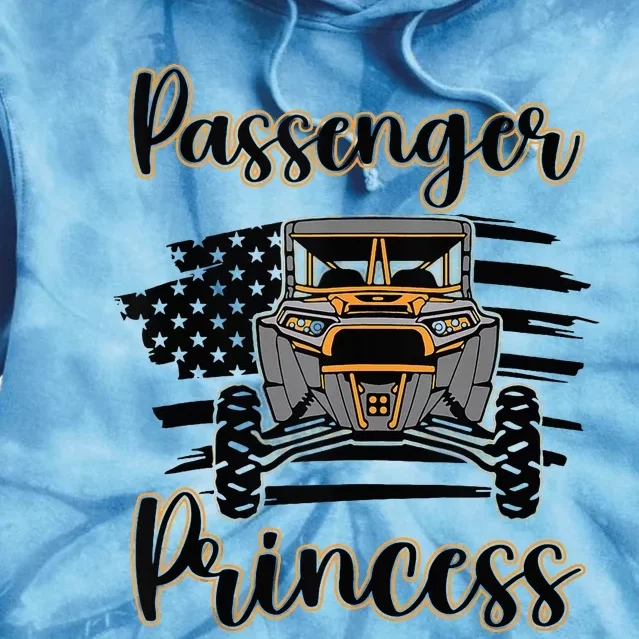 Sxs Utv Passenger Princess Orange Flag Tie Dye Hoodie