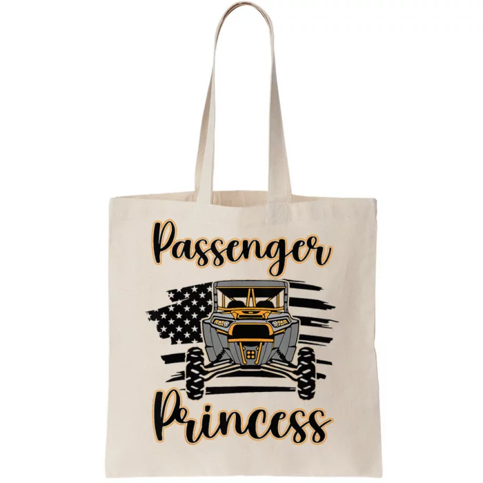 Sxs Utv Passenger Princess Orange Flag Tote Bag