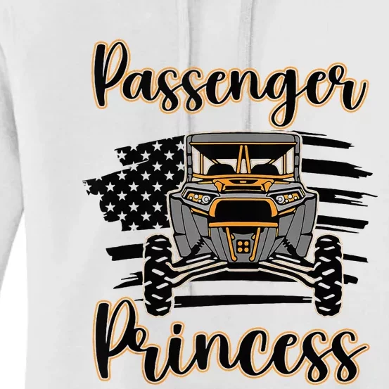 Sxs Utv Passenger Princess Orange Flag Women's Pullover Hoodie