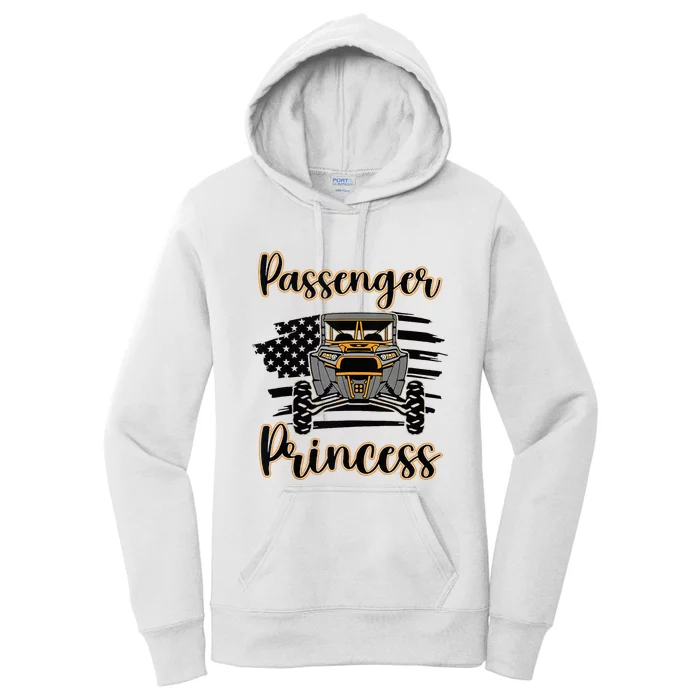 Sxs Utv Passenger Princess Orange Flag Women's Pullover Hoodie