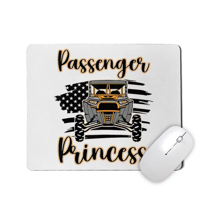 Sxs Utv Passenger Princess Orange Flag Mousepad