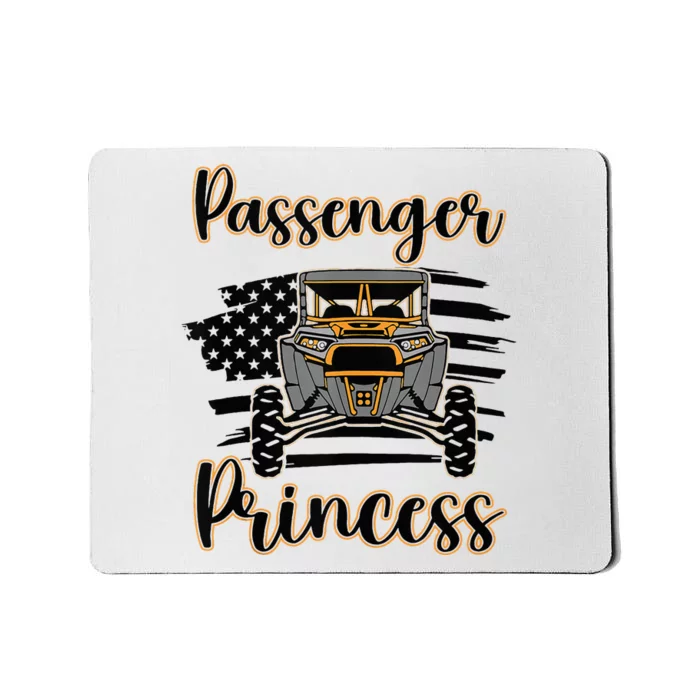 Sxs Utv Passenger Princess Orange Flag Mousepad