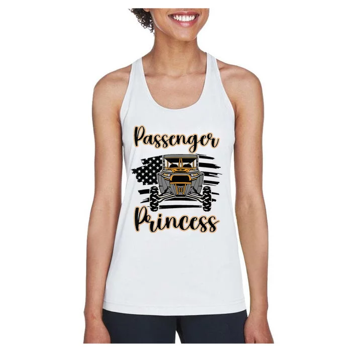 Sxs Utv Passenger Princess Orange Flag Women's Racerback Tank