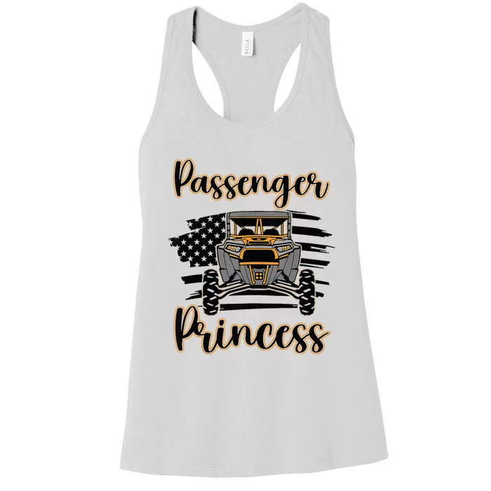 Sxs Utv Passenger Princess Orange Flag Women's Racerback Tank